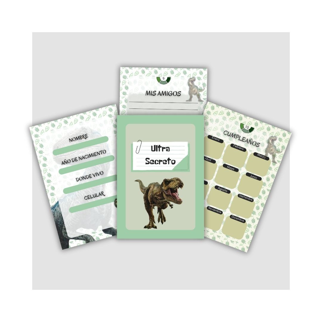 Diario intimo infantil dinosaurio