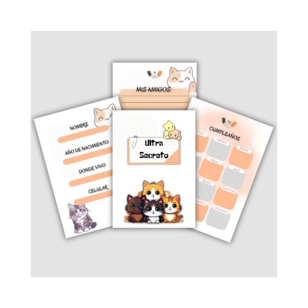 Diario intimo infantil Gato