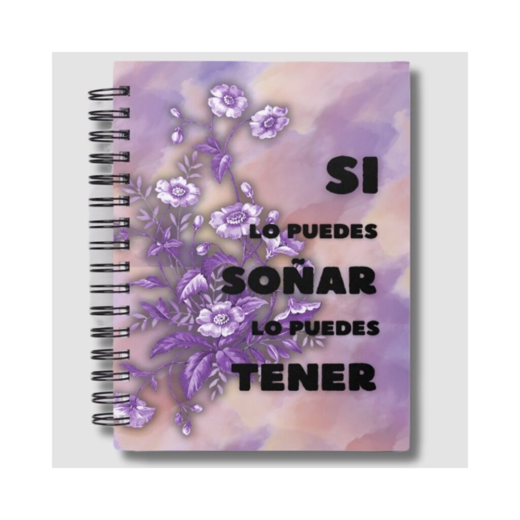 Libreta Flores violetas