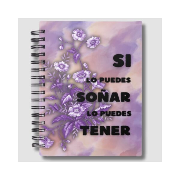 Libreta Flores violetas