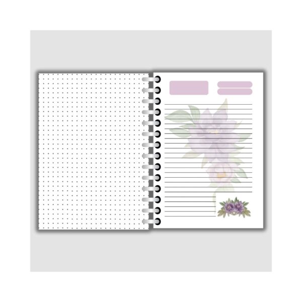 Libreta "Flores violetas" - Imagen 2
