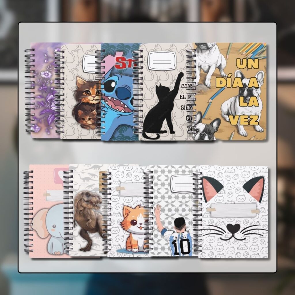 Imprimibles digitales en PDF. Libretas y Diarios intimos infantiles listos para imprimir