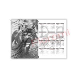 Calendario A4 Horizonrtal Bulldog frances26