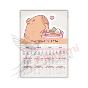 Calendario A4 vertical Capibara26