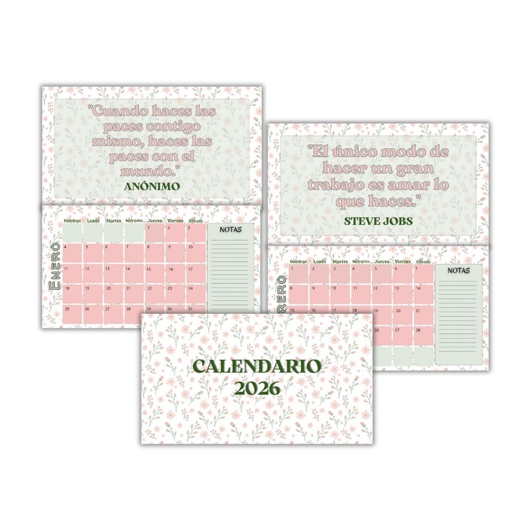 Calendario pared Frases26