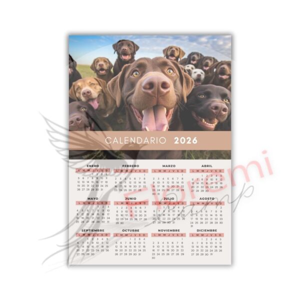 Calendarios vertical A4 Perro26