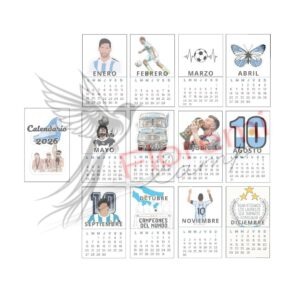 Mini calendario Argentina 2026 8x13