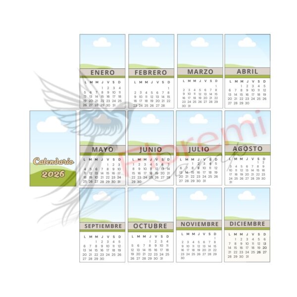 Plantilla Canva - Mini calendarios personalizables