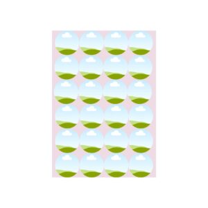 Plantilla Canva - Hoja para stickers circulares