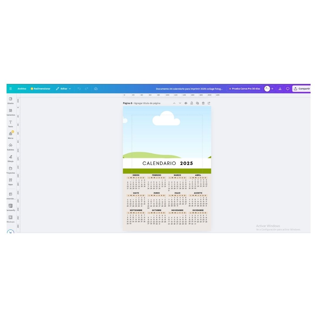 Plantilla Canva - Calendario A4 vertical - Imagen 2