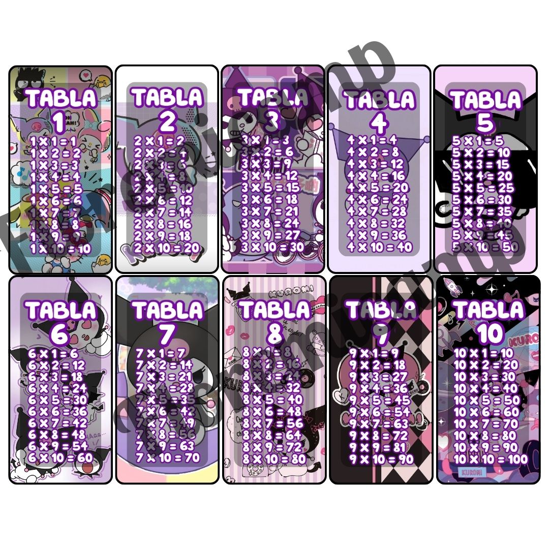 Tablas de Multiplicar Kuromi - Imagen 2