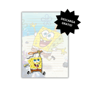 Hoja de Notas A5 de Bob Esponja – PDF Gratis para Imprimir
