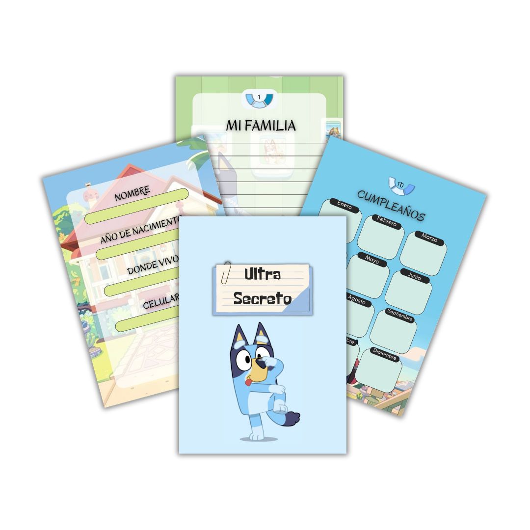 Diario Infantil Imprimible Bluey – Tamaño A5 (PDF) - Imagen 2