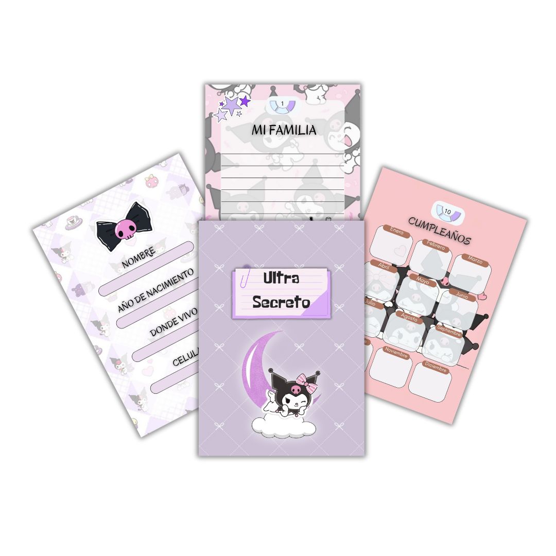 Libreta Infantil Kuromi – Imprimible A5 en PDF - Imagen 2