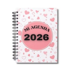Agenda 2026 Corazones Rosa