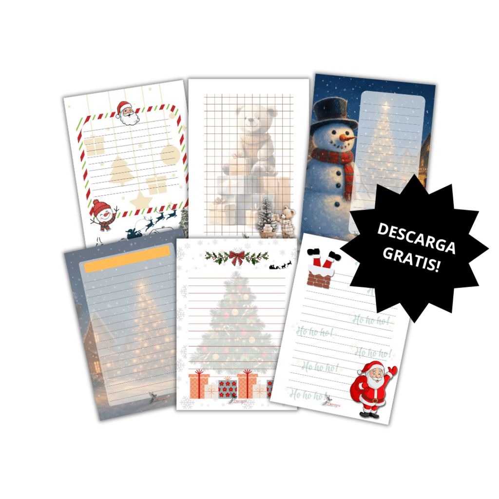 Pack Navideño de Hojas de Notas A5 – PDF Gratis para Imprimir